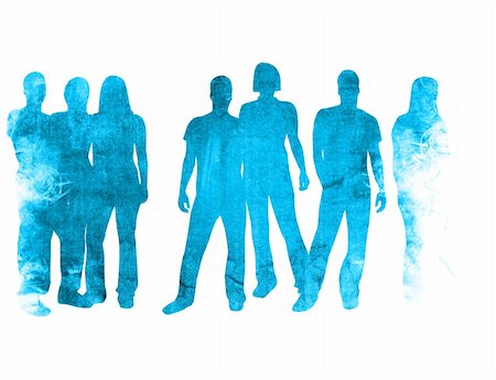 simsearch:400-05034662,k - textures style of people silhouettes Stock Photo - Budget Royalty-Free & Subscription, Code: 400-05039350