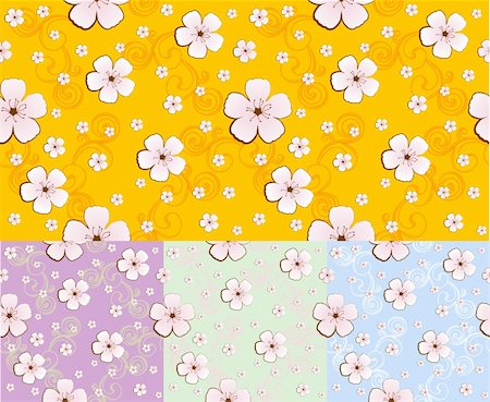 simsearch:400-08616887,k - floral seamless pattern / vector background Foto de stock - Super Valor sin royalties y Suscripción, Código: 400-05039360