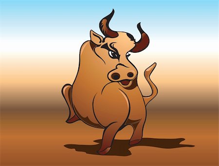 Illustration of a bull with anger Stock Photo - Budget Royalty-Free & Subscription, Code: 400-05039549