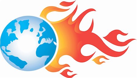 fire tail illustration - Illustration of a globe with fire tail Photographie de stock - Aubaine LD & Abonnement, Code: 400-05039598