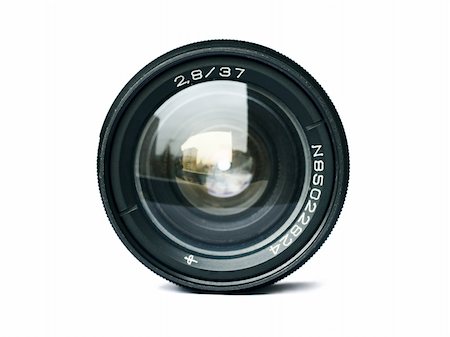 simsearch:400-06915716,k - Black camera lens isolated in white background Stock Photo - Budget Royalty-Free & Subscription, Code: 400-05039716