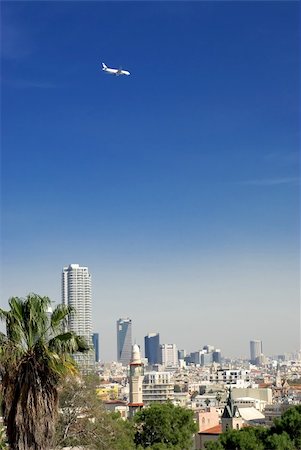 exterior aeroplane window - Tel Aviv city from Israel Stock Photo - Budget Royalty-Free & Subscription, Code: 400-05030725
