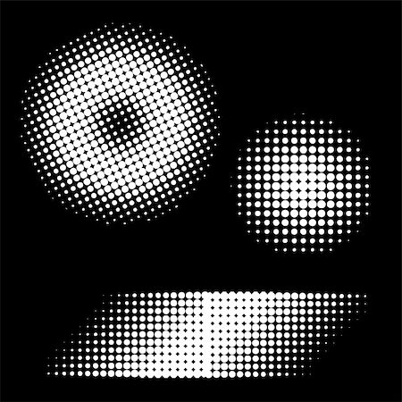 simsearch:400-08670454,k - Vector - Retro 70s and 80s halftone dots in black and white with copy space for text. Stock Photo - Budget Royalty-Free & Subscription, Code: 400-05030874