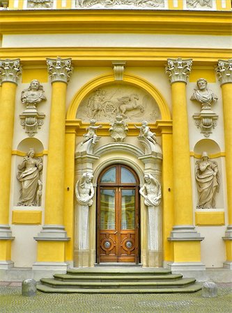 Close up shot of a door of the Wilanow palace in Warsaw Stock Photo - Budget Royalty-Free & Subscription, Code: 400-05031214