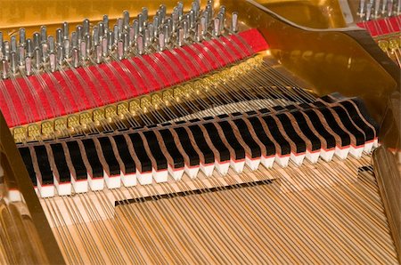 Inside a baby grand piano. Stock Photo - Budget Royalty-Free & Subscription, Code: 400-05031560