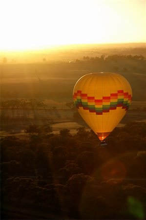 Sports : Ballooning at Sunrise Fotografie stock - Microstock e Abbonamento, Codice: 400-05031649