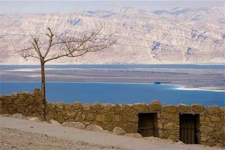 Deat sea view of ancient city Masada Fotografie stock - Microstock e Abbonamento, Codice: 400-05032817