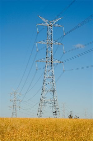 electric grid - Transformers countryside Stock Photo - Budget Royalty-Free & Subscription, Code: 400-05032825