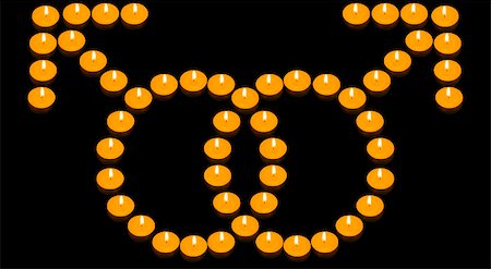 a group of burning candles forming a fiery gay symbol Foto de stock - Royalty-Free Super Valor e Assinatura, Número: 400-05033136