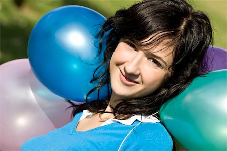 simsearch:400-03996855,k - Beautiful teen in balloons background Stock Photo - Budget Royalty-Free & Subscription, Code: 400-05033846