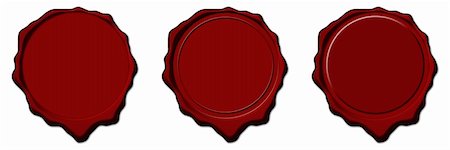 ringed seal - Empty red wax seals used to sign and close the royal letters Stock Photo - Budget Royalty-Free & Subscription, Code: 400-05044123