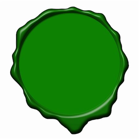 ringed seal - Empty green wax seal used to sign and close the royal letters Stock Photo - Budget Royalty-Free & Subscription, Code: 400-05044440