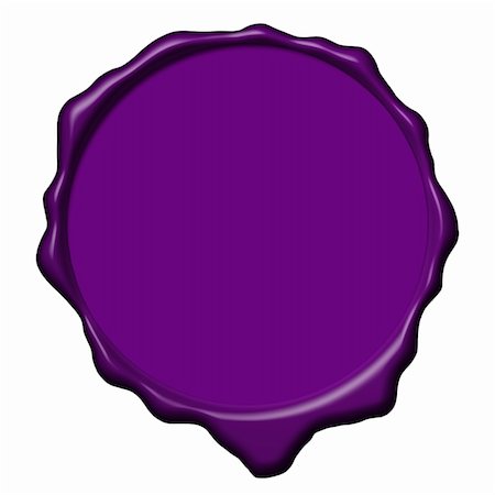 ringed seal - Empty violet wax seal used to sign and close the royal letters Stock Photo - Budget Royalty-Free & Subscription, Code: 400-05044441