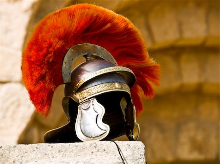 Roman Legionar's helmet on the wall with arches in Jerash, Jordan Photographie de stock - Aubaine LD & Abonnement, Code: 400-05044523