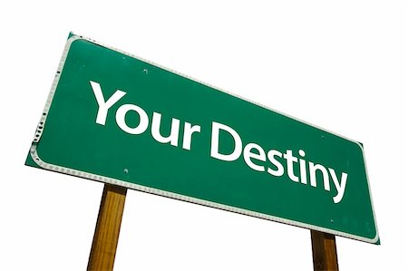 simsearch:400-04628504,k - Your Destiny - Road Sign Isolated on white background. Includes Clipping Path. Foto de stock - Royalty-Free Super Valor e Assinatura, Número: 400-05044695