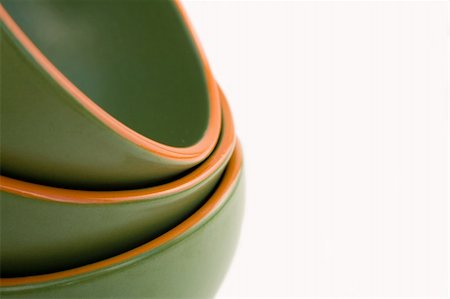 A stack of 3 green bowls Foto de stock - Royalty-Free Super Valor e Assinatura, Número: 400-05045027