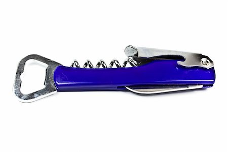 Blue swiss pocket knife isolated on white Stock Photo - Budget Royalty-Free & Subscription, Code: 400-05045175
