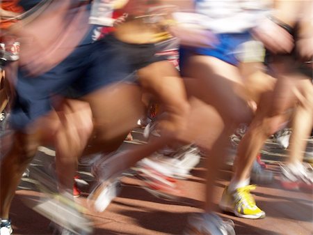 feet marathon - Runners in a long distance race - marathon Stock Photo - Budget Royalty-Free & Subscription, Code: 400-05045239