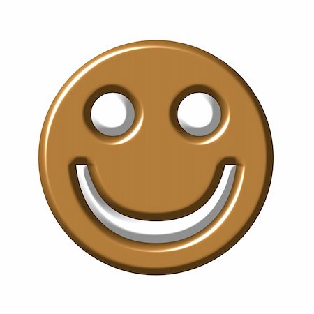 3d chocolate smiley isolated in white Stock Photo - Budget Royalty-Free & Subscription, Code: 400-05045581