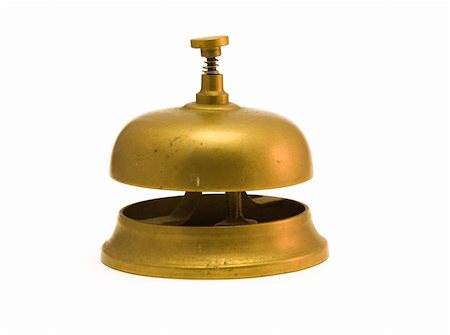 isolated image of a brass hotel bell Stock Photo - Budget Royalty-Free & Subscription, Code: 400-05045894