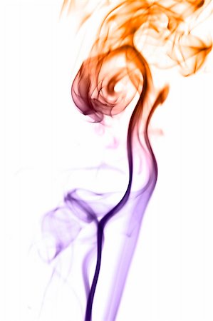 slicky (artist) - colorful smoke isolated on the white background Foto de stock - Royalty-Free Super Valor e Assinatura, Número: 400-05046048
