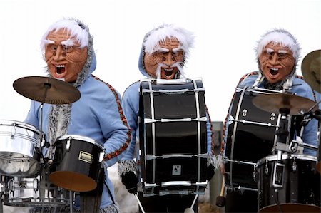 Group of Masquerades showing older men at carnival in Switzerland Stock Photo - Budget Royalty-Free & Subscription, Code: 400-05046470