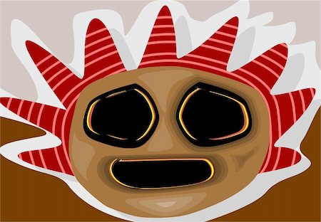 simsearch:400-04007948,k - Illustration of fantasy of a tribal mask Fotografie stock - Microstock e Abbonamento, Codice: 400-05046567