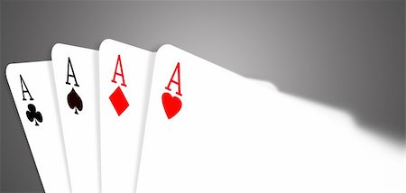 simsearch:400-05112861,k - Four aces on color gradient background Stockbilder - Microstock & Abonnement, Bildnummer: 400-05047146