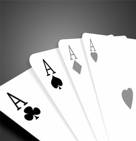 simsearch:400-05112861,k - Four aces on color background,2D illustration Stockbilder - Microstock & Abonnement, Bildnummer: 400-05047142