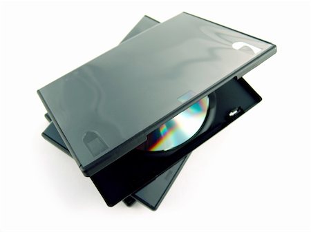 dvd - DVD / CD black case isolated on white background Stock Photo - Budget Royalty-Free & Subscription, Code: 400-05047293