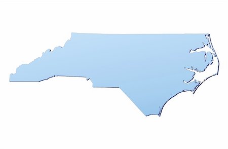simsearch:400-04511519,k - North Carolina(USA) map filled with light blue gradient. High resolution. Mercator projection. Foto de stock - Super Valor sin royalties y Suscripción, Código: 400-05047378