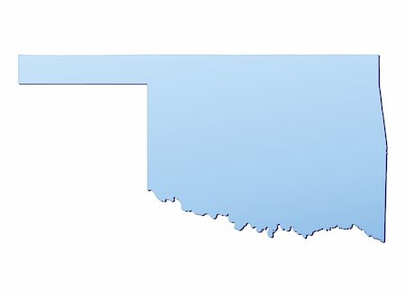 simsearch:400-04511519,k - Oklahoma(USA) map filled with light blue gradient. High resolution. Mercator projection. Foto de stock - Royalty-Free Super Valor e Assinatura, Número: 400-05047381