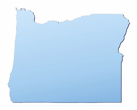 simsearch:400-04511519,k - Oregon(USA) map filled with light blue gradient. High resolution. Mercator projection. Foto de stock - Royalty-Free Super Valor e Assinatura, Número: 400-05047382