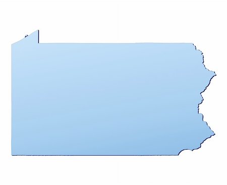 simsearch:400-04511519,k - Pennsylvania(USA) map filled with light blue gradient. High resolution. Mercator projection. Foto de stock - Royalty-Free Super Valor e Assinatura, Número: 400-05047383