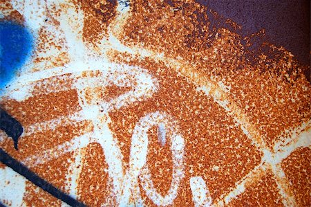 simsearch:400-05129653,k - Rusted metal surface texture background and spray paint color. Stockbilder - Microstock & Abonnement, Bildnummer: 400-05047424