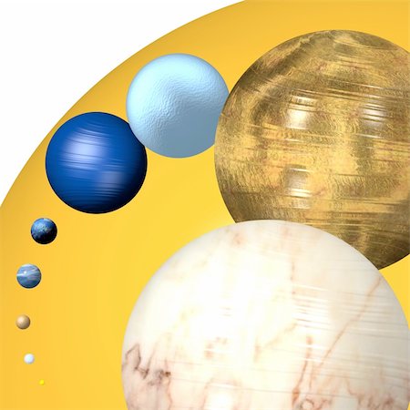 Planets of the Solar System - specific size Stockbilder - Microstock & Abonnement, Bildnummer: 400-05047574