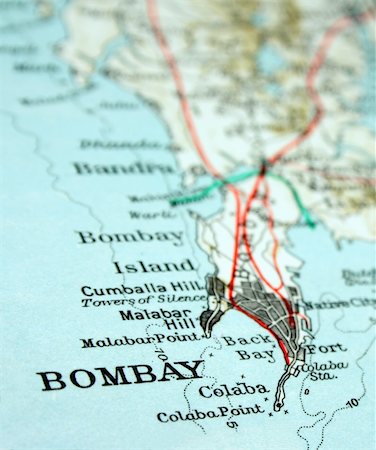 pontuse (artist) - Mumbai, India, the way we looked at it in 1949 as Bombay Stockbilder - Microstock & Abonnement, Bildnummer: 400-05047754