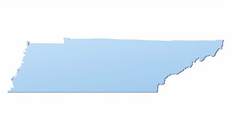 simsearch:400-04511519,k - Tennessee(USA) map filled with light blue gradient. High resolution. Mercator projection. Foto de stock - Super Valor sin royalties y Suscripción, Código: 400-05049024