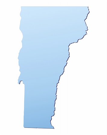 simsearch:400-04511519,k - Vermont(USA) map filled with light blue gradient. High resolution. Mercator projection. Foto de stock - Royalty-Free Super Valor e Assinatura, Número: 400-05049026