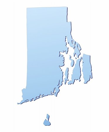 simsearch:400-04511519,k - Rhode Island(USA) map filled with light blue gradient. High resolution. Mercator projection. Foto de stock - Super Valor sin royalties y Suscripción, Código: 400-05049021