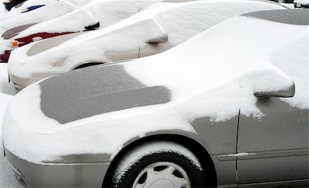 snowy parking lot - cars covered in snow after snowstorm Stock Photo - Budget Royalty-Free & Subscription, Code: 400-05049212