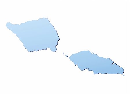 simsearch:400-04511519,k - Samoa map filled with light blue gradient. High resolution. Mercator projection. Foto de stock - Super Valor sin royalties y Suscripción, Código: 400-05049529