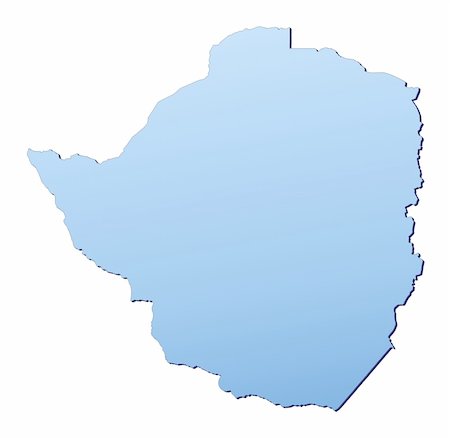 simsearch:400-04511519,k - Zimbabwe map filled with light blue gradient. High resolution. Mercator projection. Foto de stock - Super Valor sin royalties y Suscripción, Código: 400-05049532