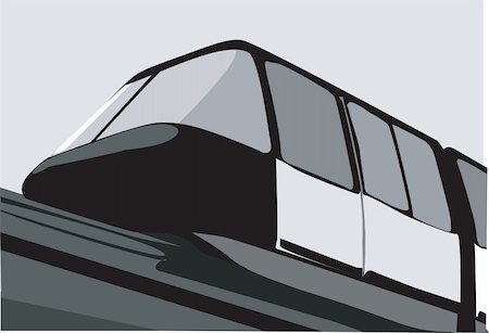 Illustration of an electric train moving in the rail Photographie de stock - Aubaine LD & Abonnement, Code: 400-05049777