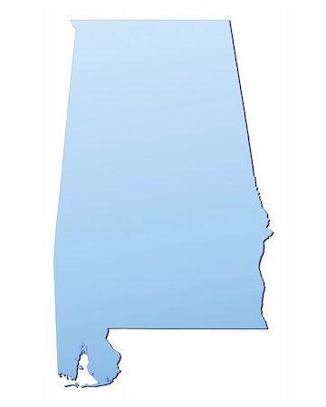 simsearch:400-04511519,k - Alabama(USA) map filled with light blue gradient. High resolution. Mercator projection. Foto de stock - Super Valor sin royalties y Suscripción, Código: 400-05040218