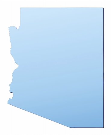 simsearch:400-04511519,k - Arizona(USA) map filled with light blue gradient. High resolution. Mercator projection. Foto de stock - Super Valor sin royalties y Suscripción, Código: 400-05040225