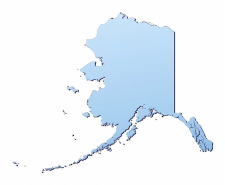 simsearch:400-04511519,k - Alaska(USA) map filled with light blue gradient. High resolution. Mercator projection. Foto de stock - Super Valor sin royalties y Suscripción, Código: 400-05040223