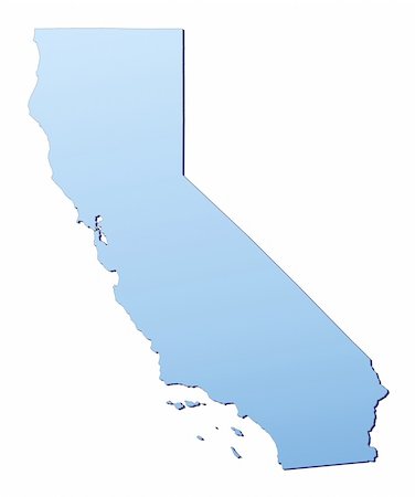 simsearch:400-04511519,k - California(USA) map filled with light blue gradient. High resolution. Mercator projection. Foto de stock - Super Valor sin royalties y Suscripción, Código: 400-05040475