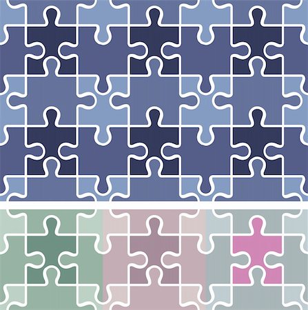 peça perdida - puzzle seamless pattern / vector background / 4 colors Foto de stock - Royalty-Free Super Valor e Assinatura, Número: 400-05040526