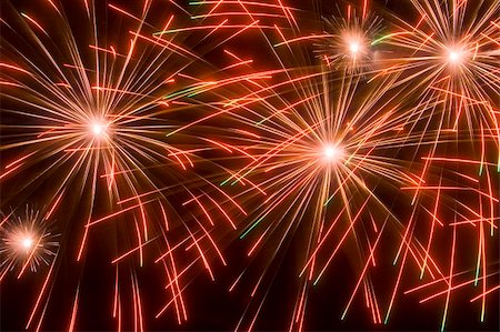 roman festival - Some holiday fireworks on the night sky Stock Photo - Budget Royalty-Free & Subscription, Code: 400-05040923